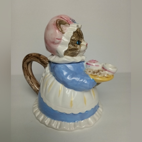 Heritage Mint Ltd. Collectibles Mama Kitten Cat  with Donuts Teapot Decor - Picture 4 of 10